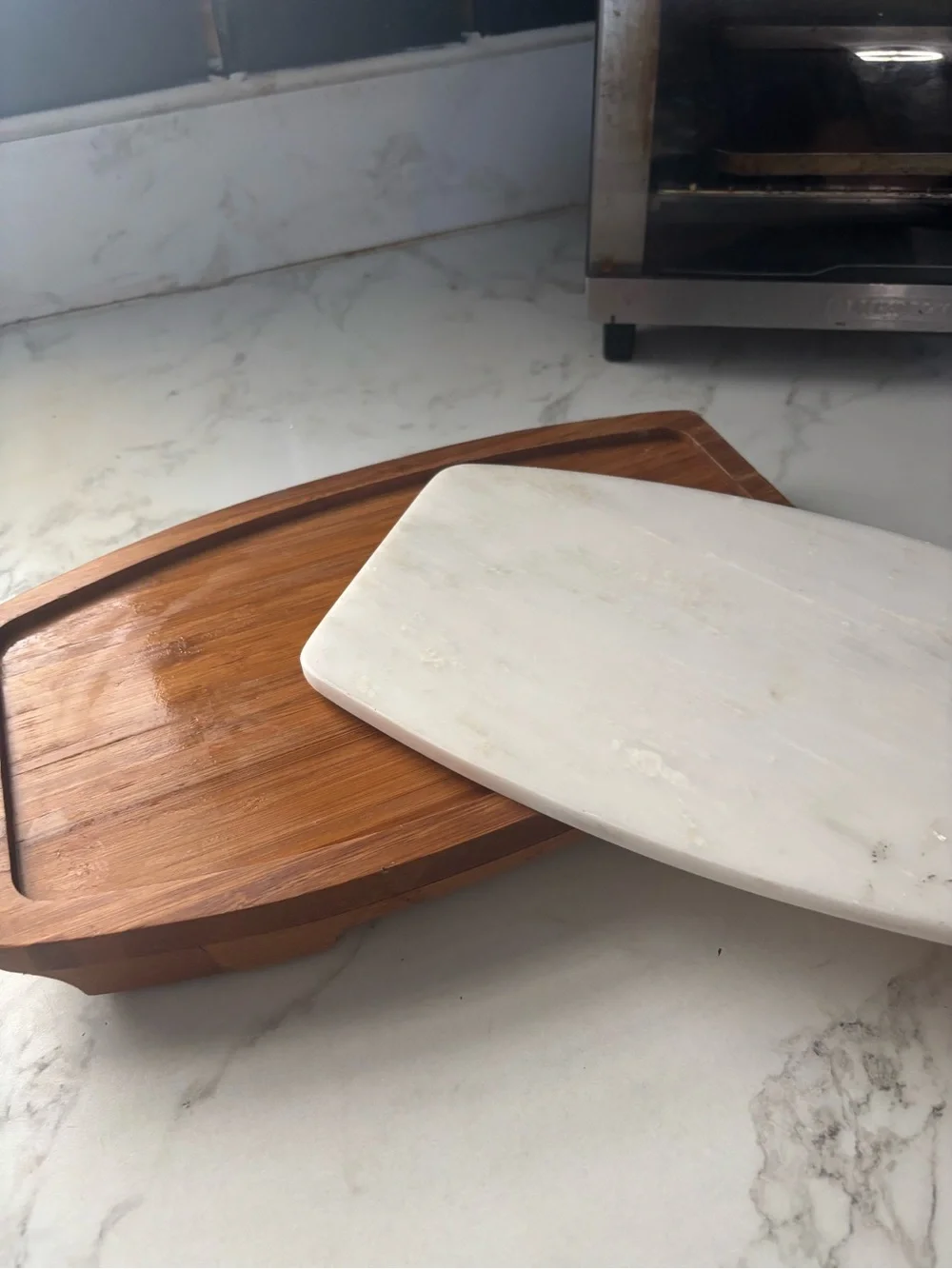 Vintage Cheese Serving Tray board set with utensils.